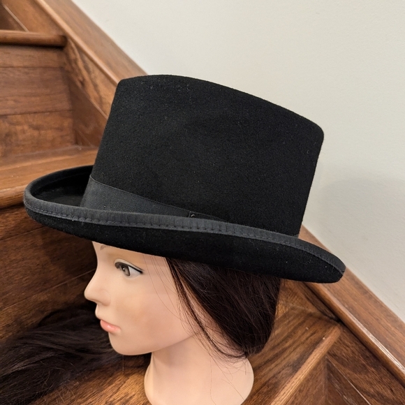 The Bailey Ice Top hat, a vintage tall crown style  wool, Size Medium unisex - Picture 8 of 13